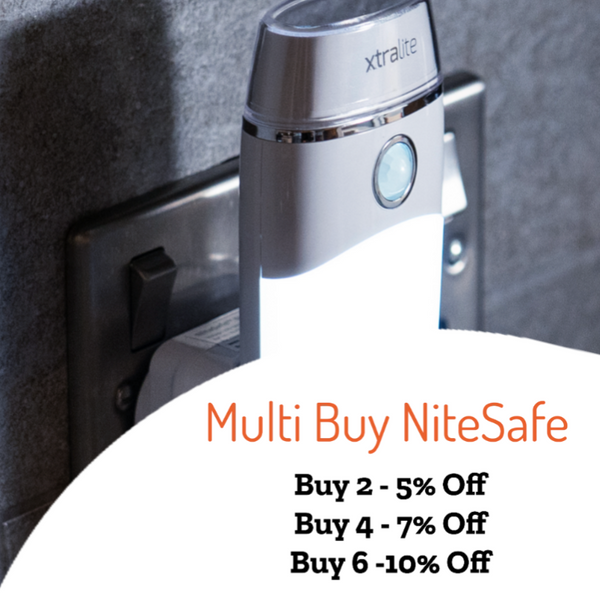 NiteSafe Duo + LED Dual Motion Sensor Night Light With Torch & Power Failure Light