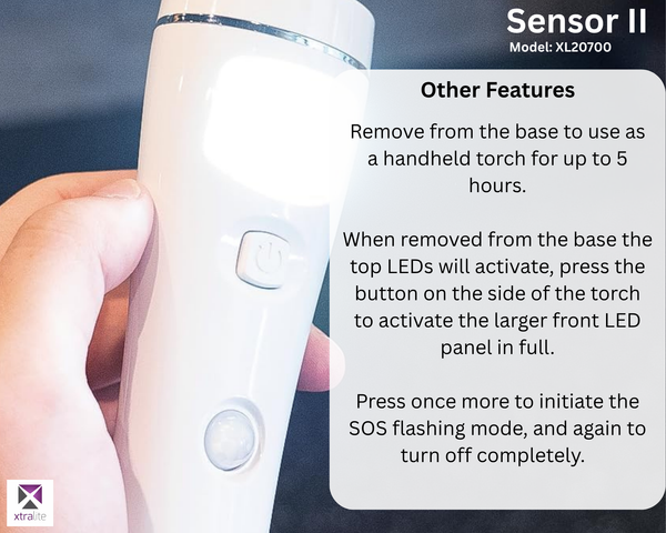 NiteSafe Sensor II | Dual Motion Sensor & Night Light + 5hr Emergency Power Failure COB LED Torch