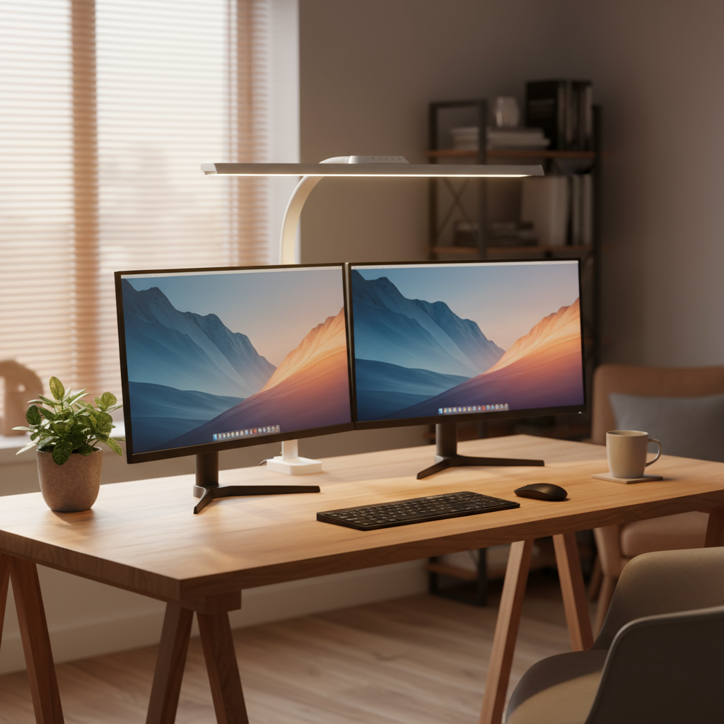 Xtralite 80cm Wide LED Light Desk Lamp For Computer Screens