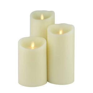 3 cream candles