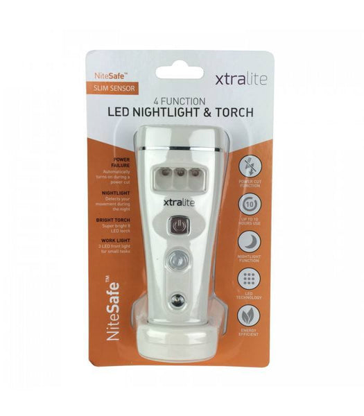 NiteSafe Slim Sensor Motion Activated Nightlight Torch and Power Failure Light - EU Plug